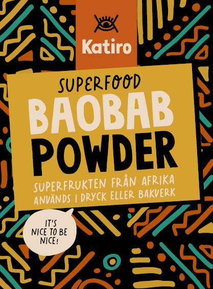 Naturligt pulver från frukten Baoab